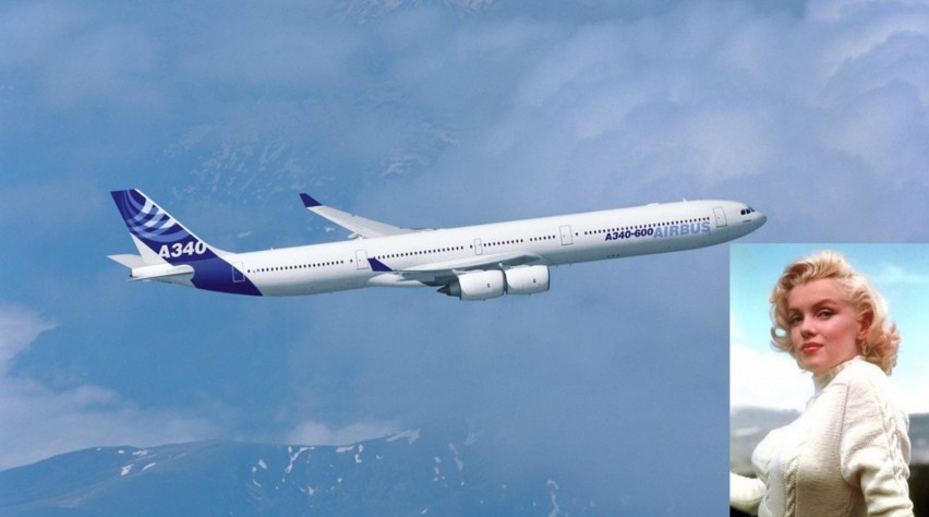 Foto (c) Reismedia Airbus A340-600 Marilyn Monroe
