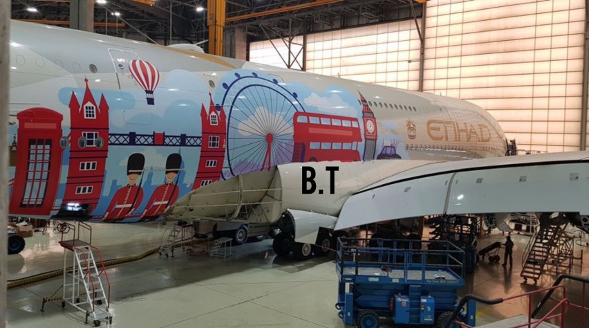 Foto (c) Salim bin Tamim/Twitter Londen Airbus A380 Etihad