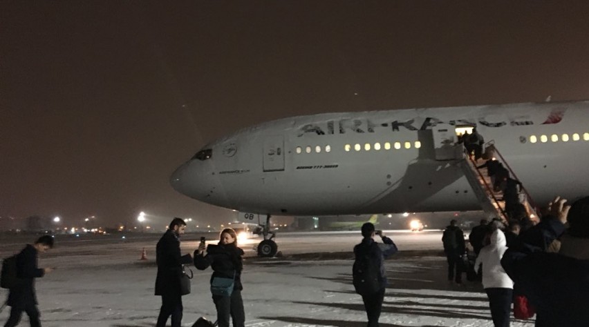 Kapotte Air France Boeing 777 in Irkoetsk