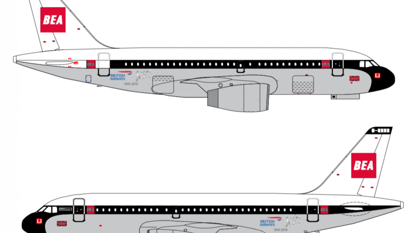 British Airways A319 retro