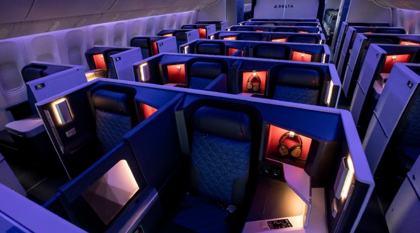 Foto (c) Delta Nieuwe Delta Boeing 777 Cabine