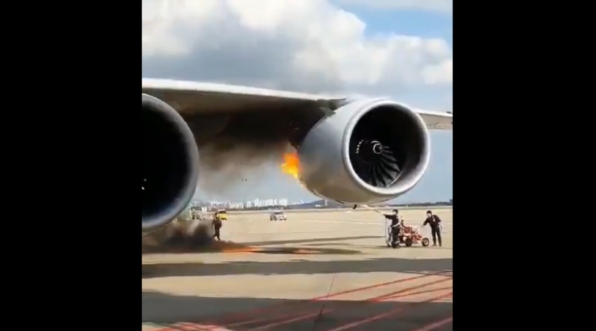Foto (c) Weibo Brandje Asiana A380