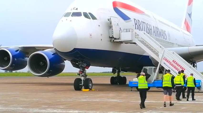 British Airways A380 Chateauroux Airport