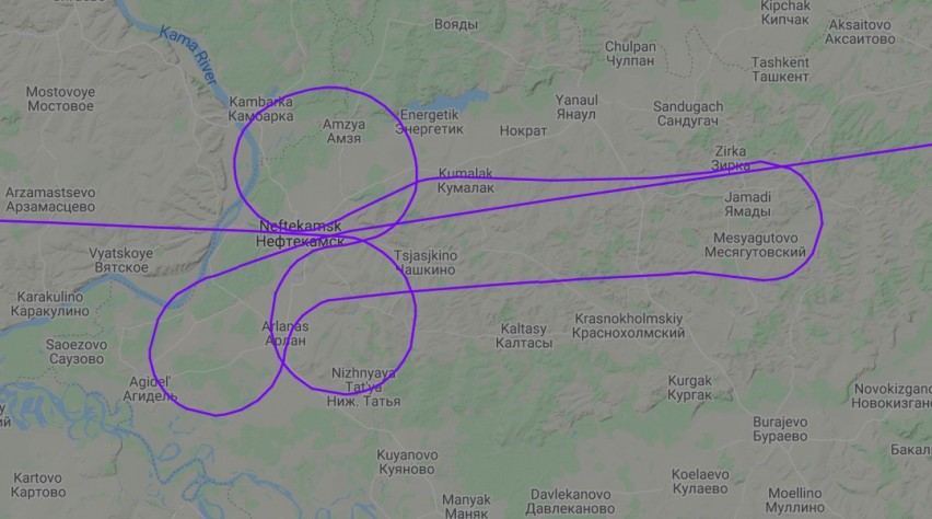 Foto (c) Flightradar24 Fallusvlucht Pobeda
