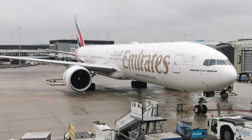 Foto (c) Reismedia Emirates 777 Schiphol
