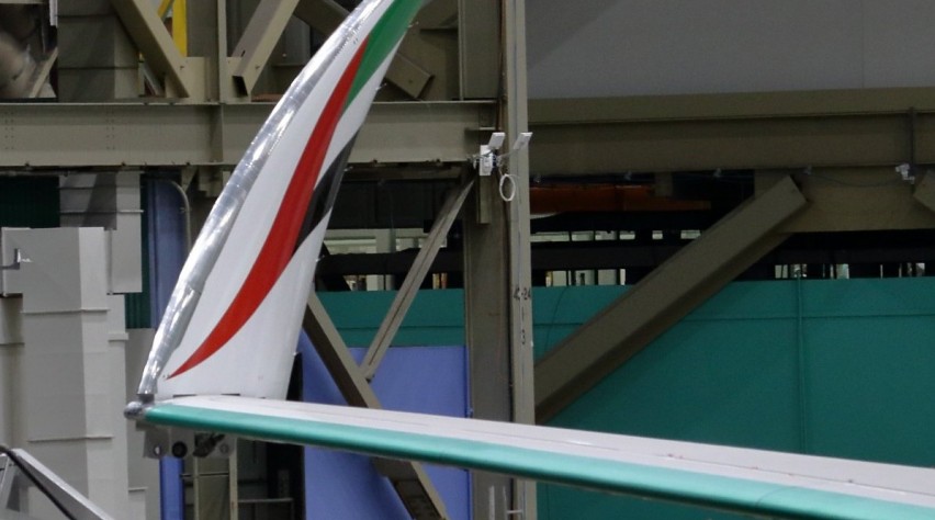 Foto (c) Matt Cawby/Twitter Emirates 777-9 wingtip