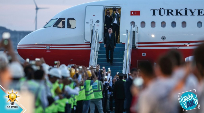 Foto (c) Türkiye Vakti Erdogan op Istanbul New Airport