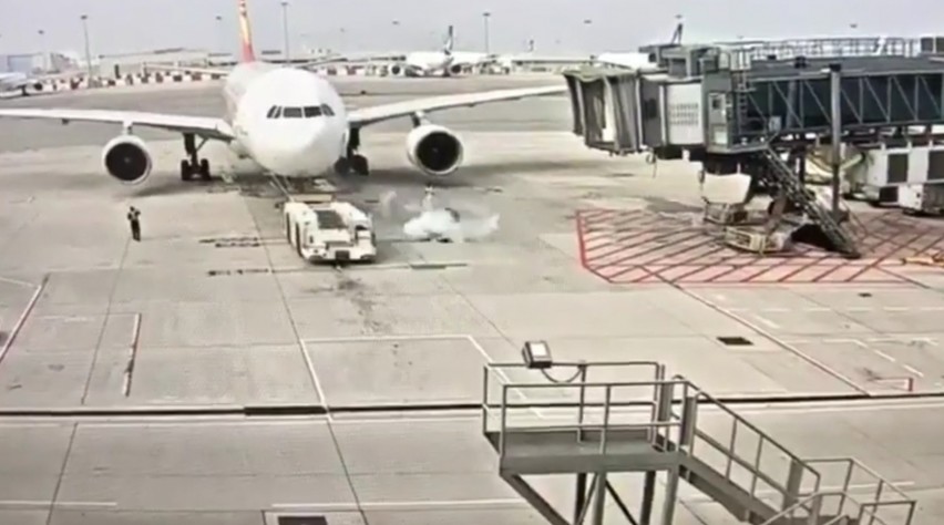 Foto (c) Aviation, Travel #Hub/YouTube Incident Hongkong explosie