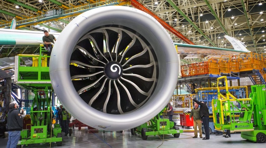 Foto (c) Seattle Times/Mike Siegel Boeing 777X Motor