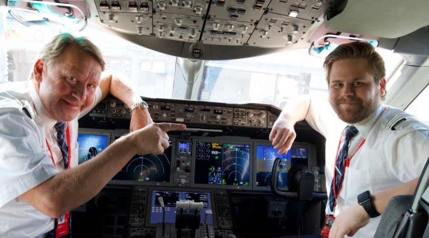 Norwegian-piloten Erik en Sven