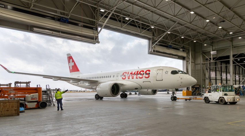 Foto (c) SAMCO SAMCO Maastricht Airbus A220 SWISS