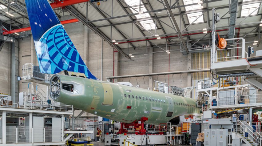 Foto (c) United Airlines United Airlines A321neo fabriek