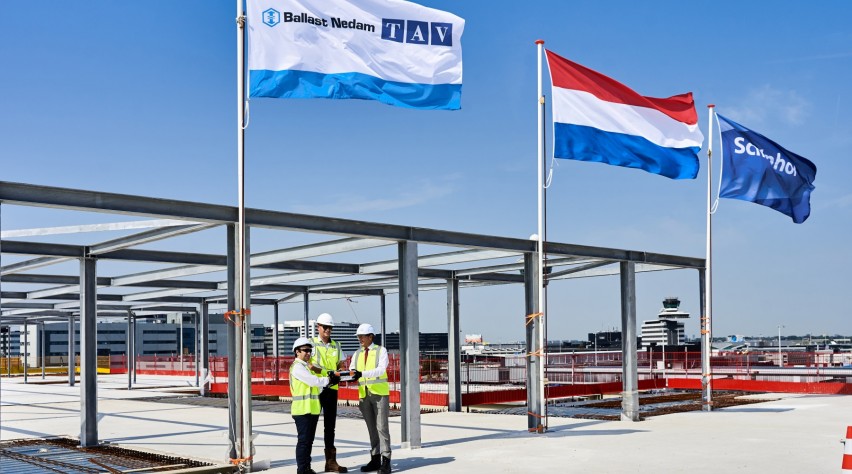 Foto (c) Schiphol Schiphol A-pier hoogste punt
