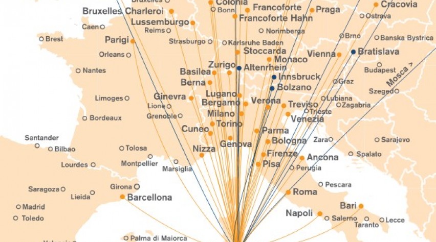 Afbeelding (c) Cagliari Airport cagliari, routes
