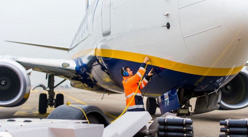 Foto (c) Eindhoven Airport Eindhoven Airport Ryanair pushback
