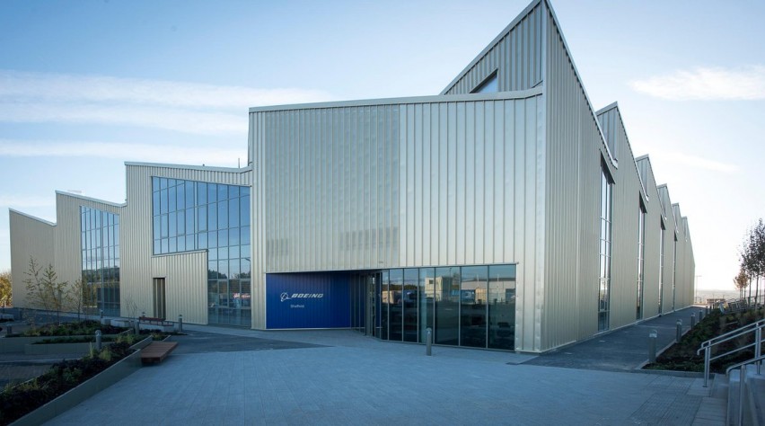De nieuwe Boeing-fabriek in Sheffield