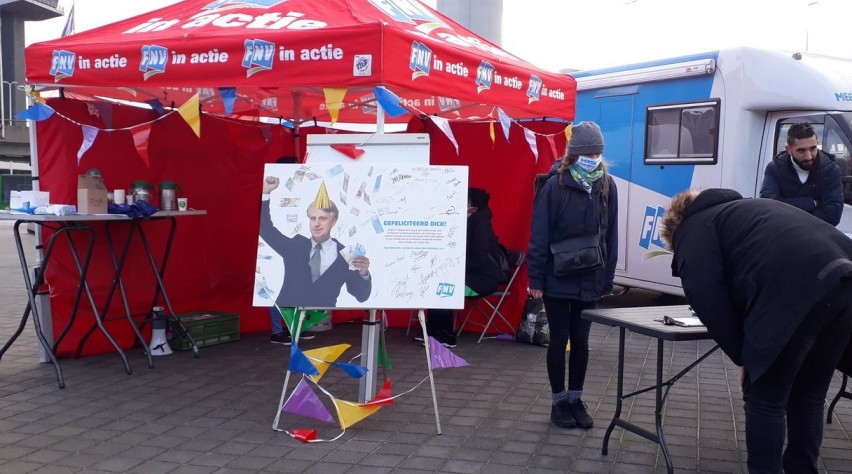 Foto (c) FNV FNV Actie Schiphol
