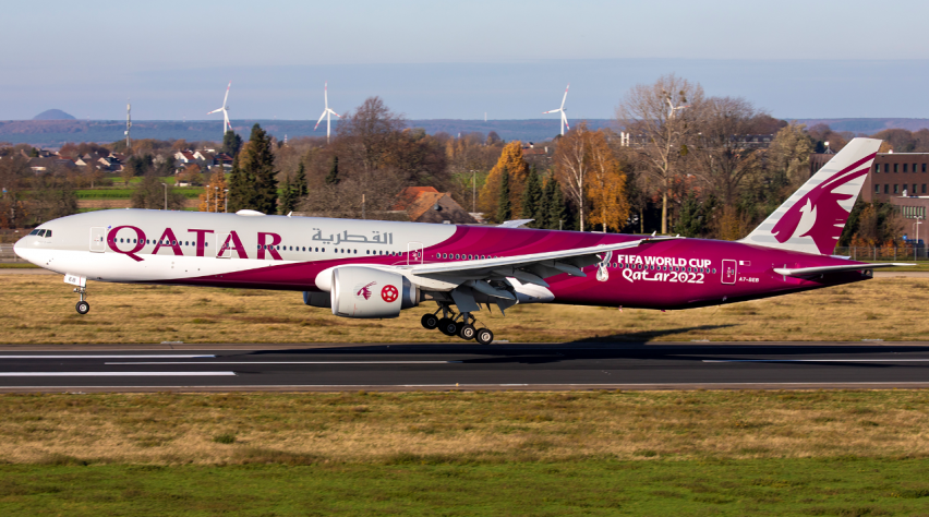 Foto (c) Bjorn van der Velpen Qatar Airways Boeing 777 WK Maastricht