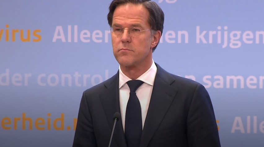 Foto (c) NOS Rutte Persconferentie