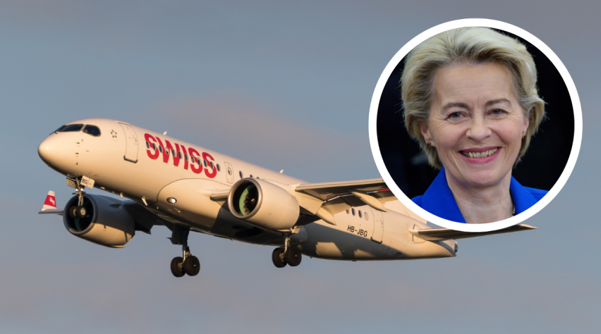 Foto (c) SWISS/Europese Commissie SWISS Von der Leyen