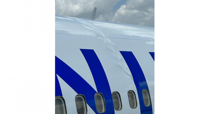 United 767 rompschade