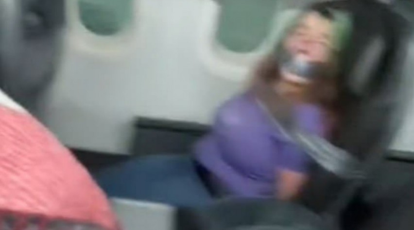 Foto (c) TikTok/Lol.Ariee Verwarde vrouw American Airlines