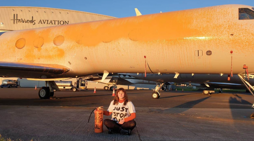 Foto (c) Just Stop Oil Activisten Londen Stansted