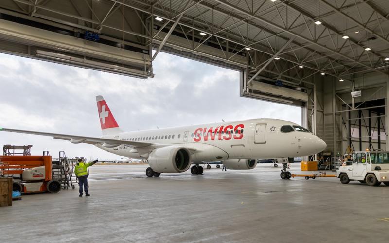 Foto (c) SAMCO SAMCO Maastricht Airbus A220 SWISS