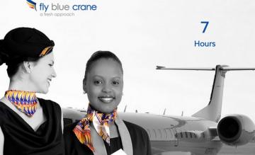 fly blue crane, embraer
