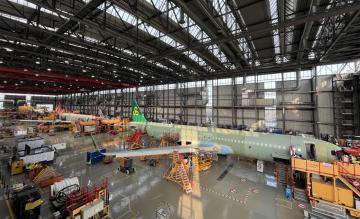 Airbus-fabriek Tianjin A321-productielijn