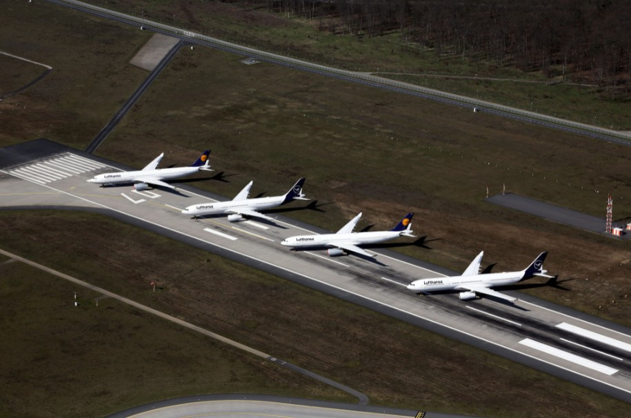 Lufthansa-vliegtuigen