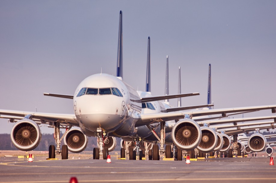 Lufthansa-vliegtuigen