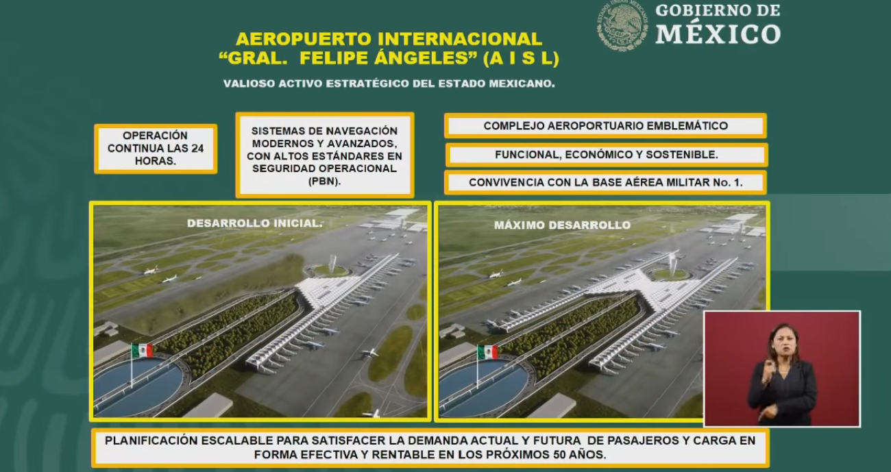 Presentatie ontwerp nieuwe luchthaven Mexico Stad