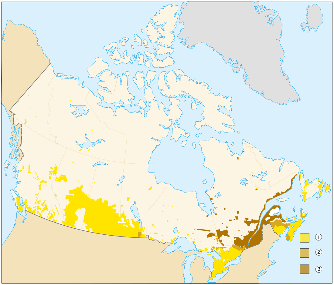 Canada kaart taal