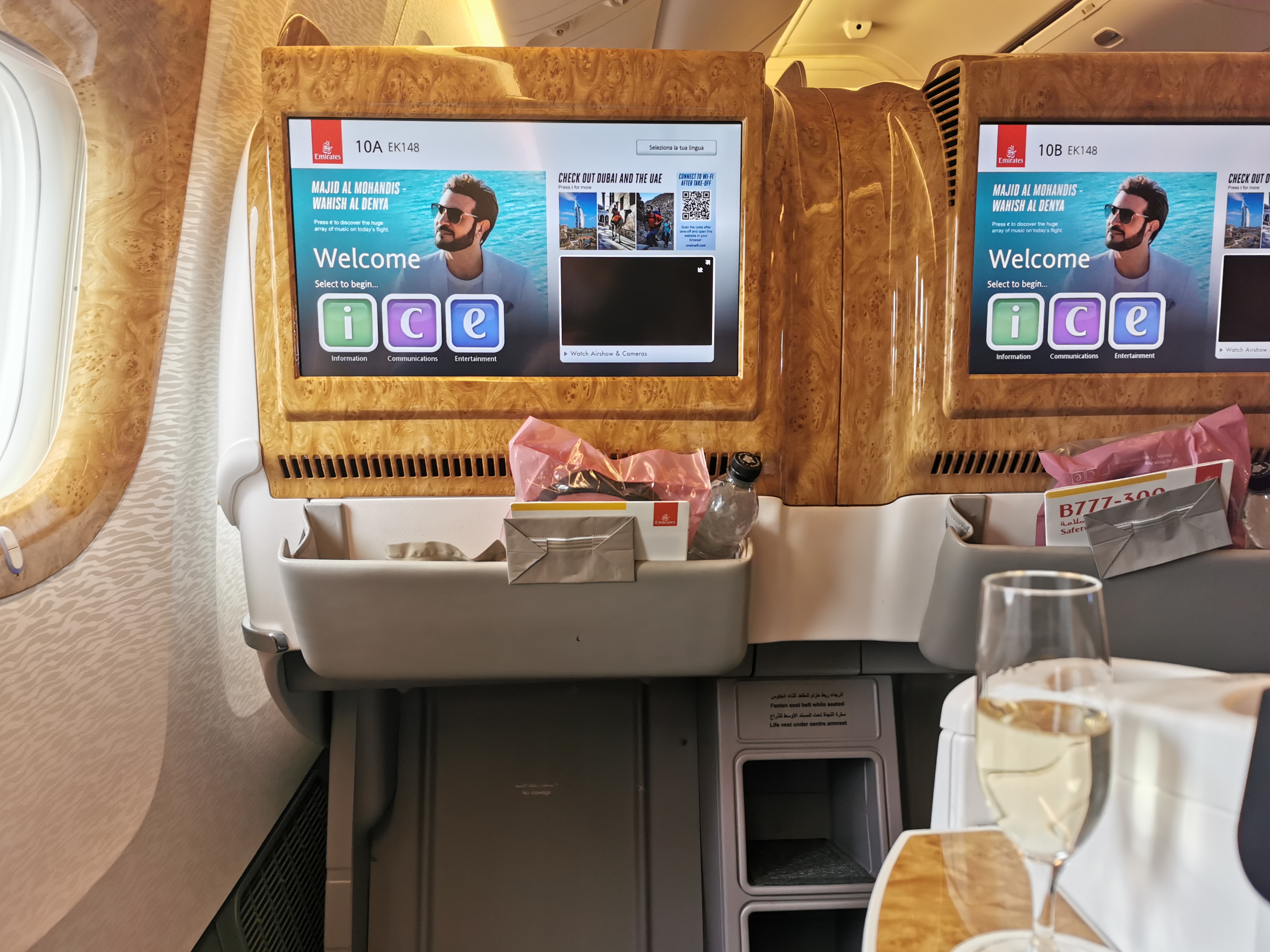 Emirates 777 Business Class