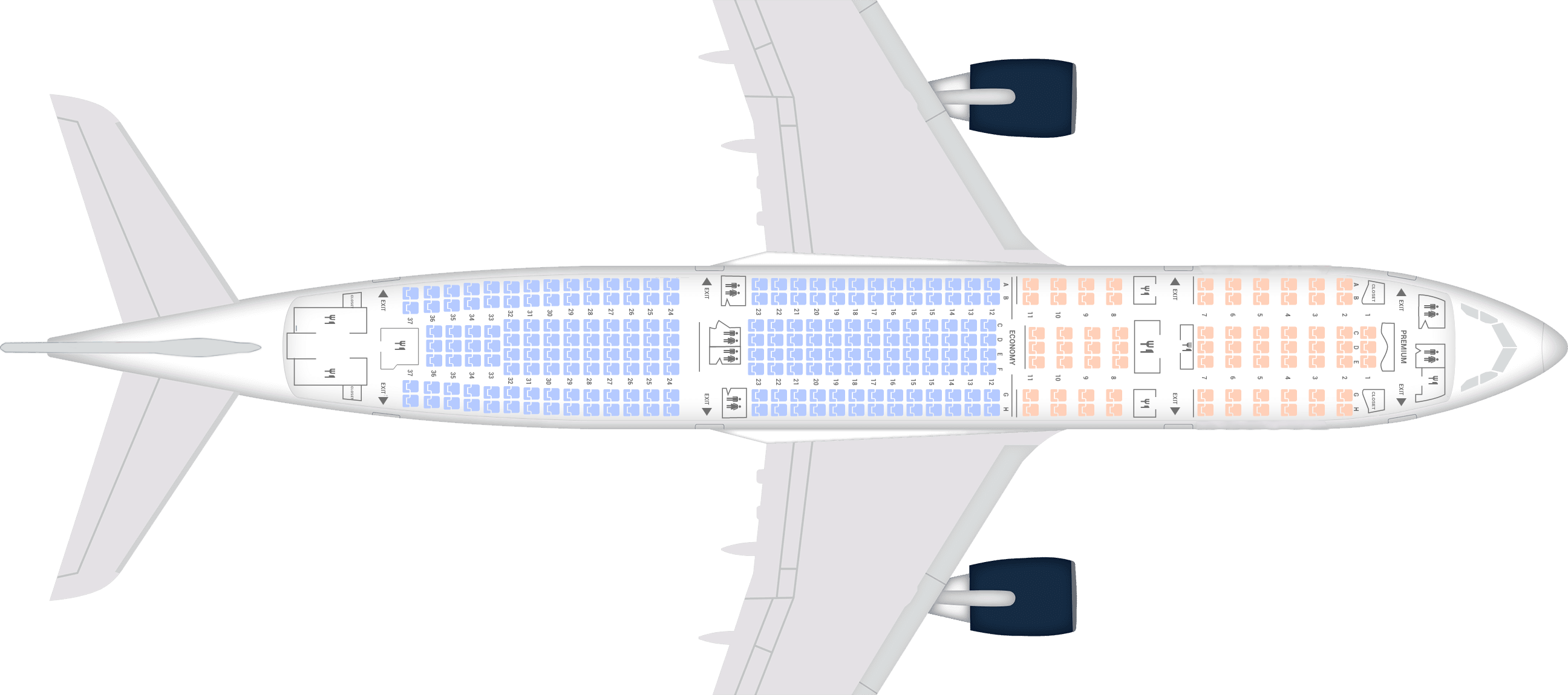 Hans Airways Seat Map