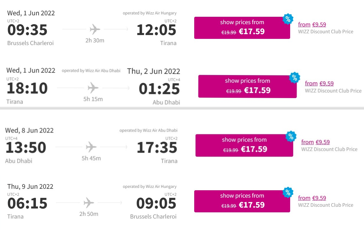 Wizz Air Tickets