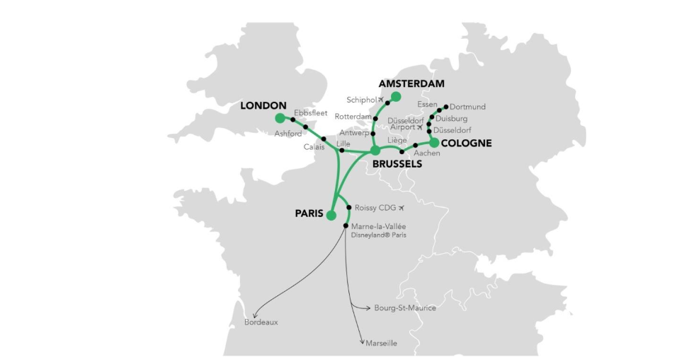 Thalys Eurostar netwerk